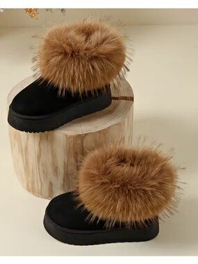 Faux Fur Trimmed Snow Boots (For Women) New in Box With Tags